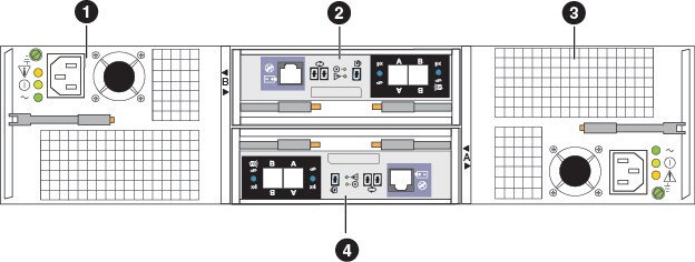 12Gb/s 25-drive DAE rear components with callouts