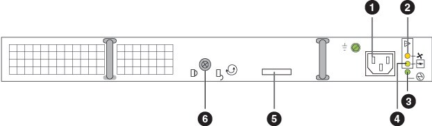 Power supply and cooling module Illustration with callouts