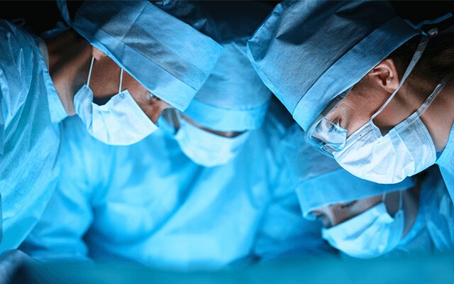 Medical team in operating room