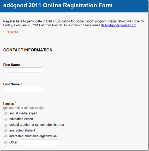 Ed4Good Registration Form
