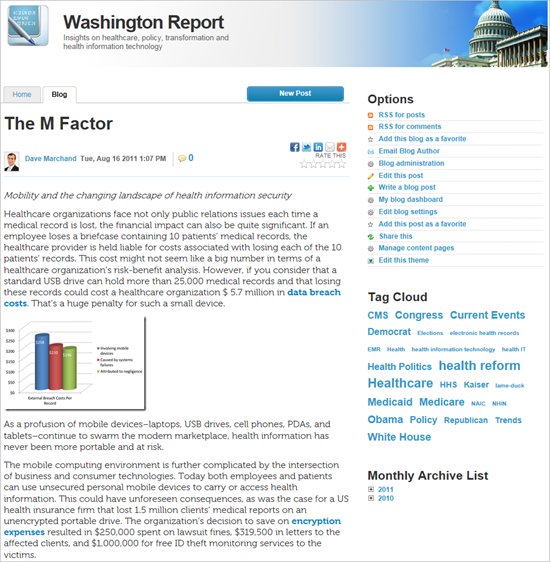 Dell's Dave Marchand post on the Washington Report