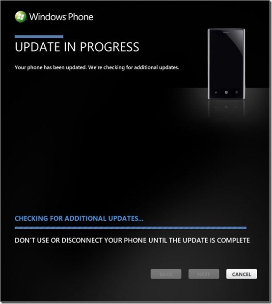 Windows Phone 7.5 (Mango) update screen #8