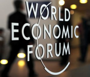 A logo World Economic Forum (WEF) is pic