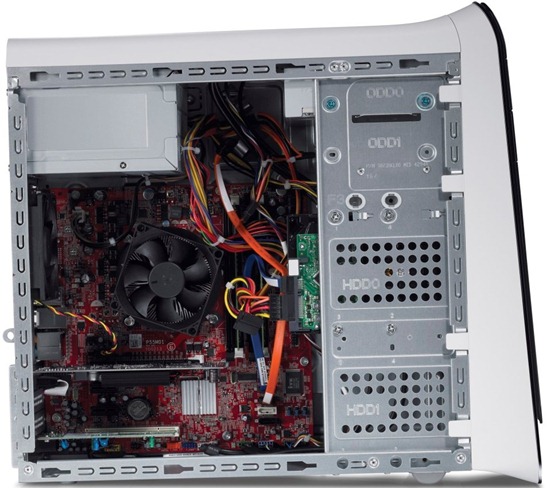 Dell XPS 8500 desktop with side panel removed