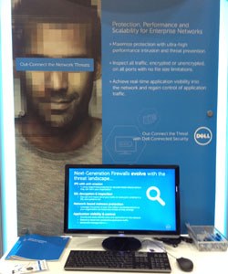 Photo of display in Dell booth at RSAC 2014