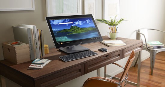 Dell Inspiron 23 All-in-One desktop sitting on top a desk