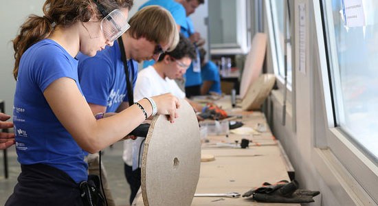 Student competitors build their designs at  European BEST Engineering Competition (EBEC) 2015