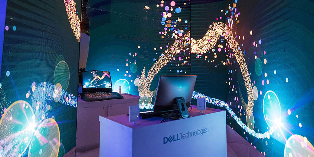 Dell Canvas and monitor on display at the Dell Experience at SXSW 2017