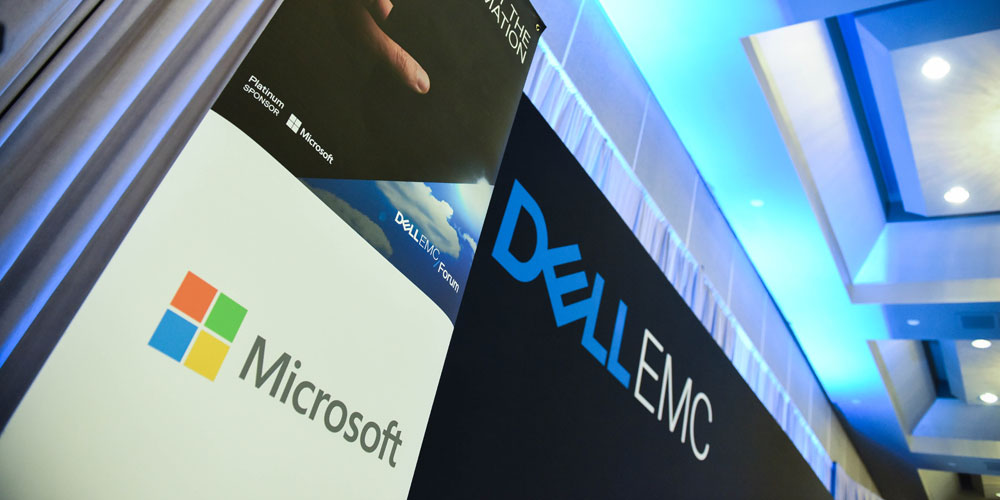 Microsoft sign at Dell EMC Forum