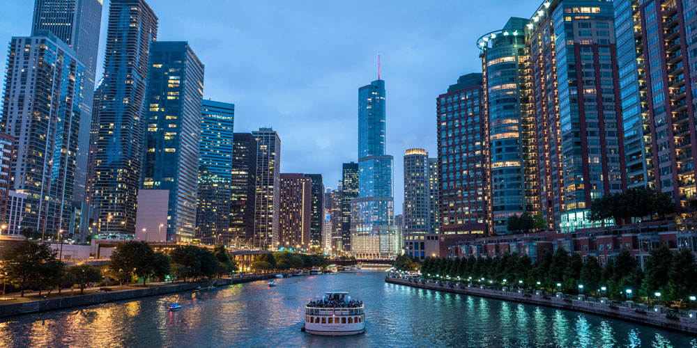 Chicago skyline as seen from the river - Photo by Roman Arkhipov on Unsplash