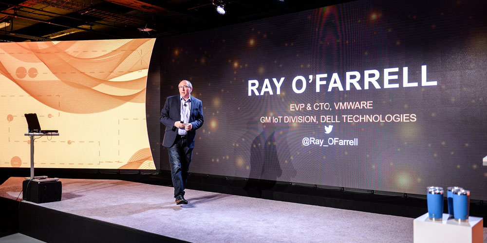 Ray O'Farrell speaking at Dell IQT Day event