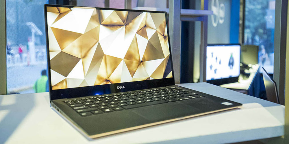 Dell XPS 15 laptop on display at the Dell Experience at SXSW 2017
