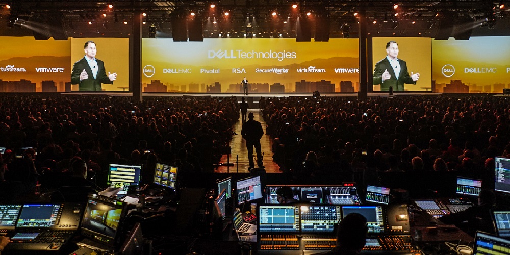 stage at Dell EMC World 2017 as seen from the back of the room