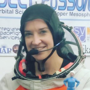 Aeronautical Engineer, Dr. Norah Patten, in astronaut uniform