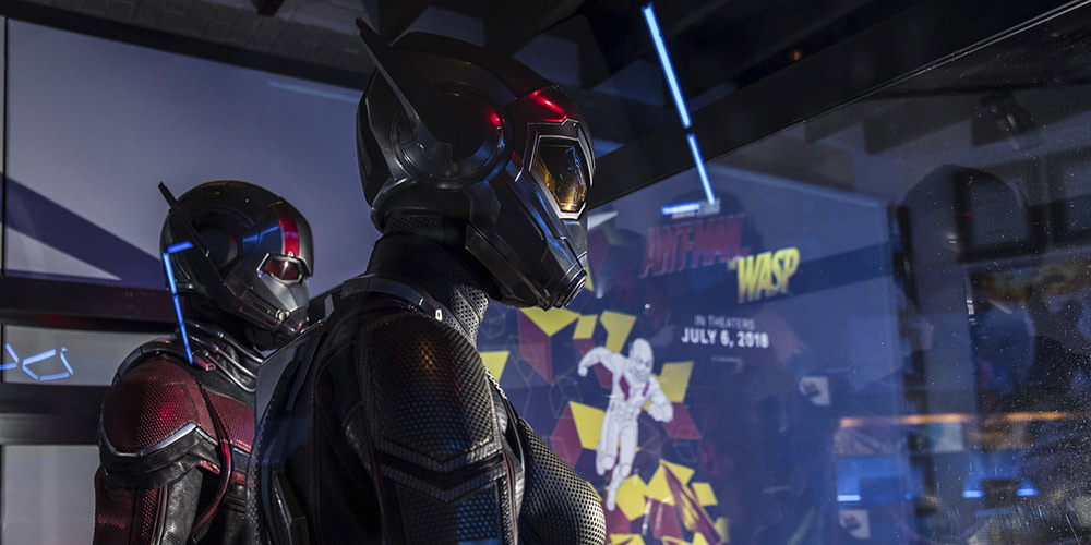 Costumes from the movie Ant-Man and The Wasp on display at Dell Experience at CES 2018