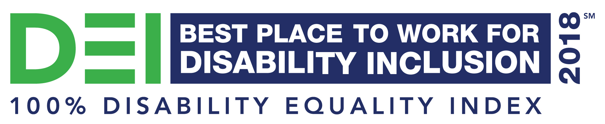 logo for 2018 DEI Best Places to Work for Disability Inclusion