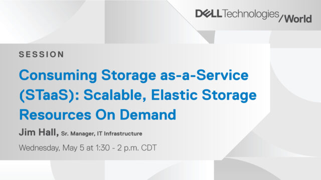 Dell Tech World Storage Services Session