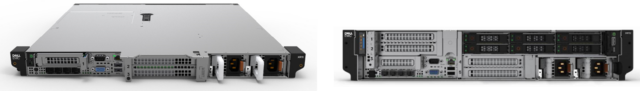 Dell EMC PowerEdge XR11 (left) and XR12 (right) Edge Optimized Servers
