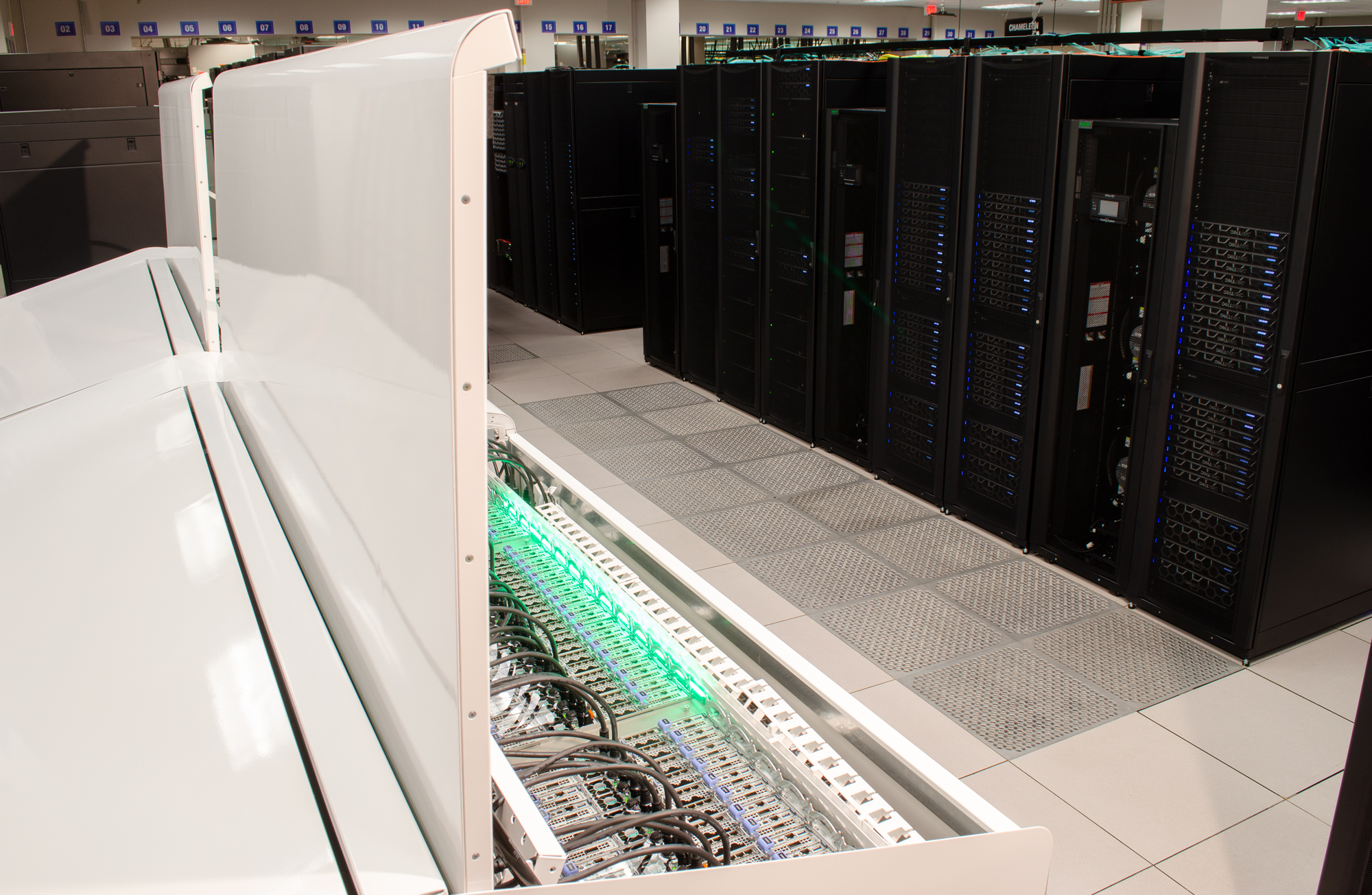 Close up view of supercomputer.
