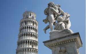 Leaning Tower of Pisa in Pisa, Italy.