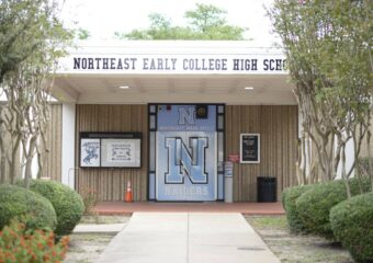 Entrance to the Northeast Early College Highschool photo.