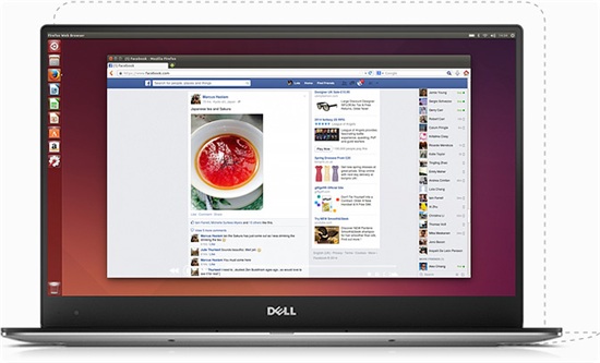 Dell laptop running Ubuntu Linux