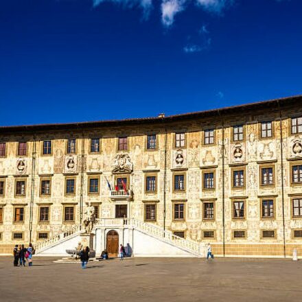 Palazzo della Carovana palace on Piazza dei Cavalieri Knights square in centre of Pisa, Italy.