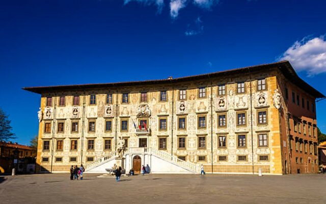 Palazzo della Carovana palace on Piazza dei Cavalieri Knights square in centre of Pisa, Italy.