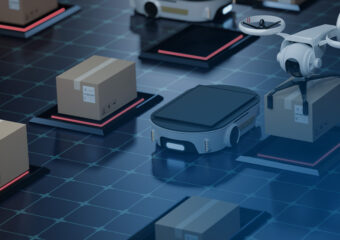 Small automonmous vehicles in motion for use in deliveries, warehouse management.