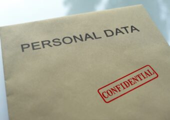 Package with "Personal Data" in all caps and red "Confidential" stamp, signifying protection of personal data.